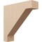 Ekena Millwork 6"W x 24"D x 24"H Thin Burlington Rough Cedar Woodgrain TimberThane Corbel, Primed Tan CORUR06X24X24BURRCPR - alternate 1